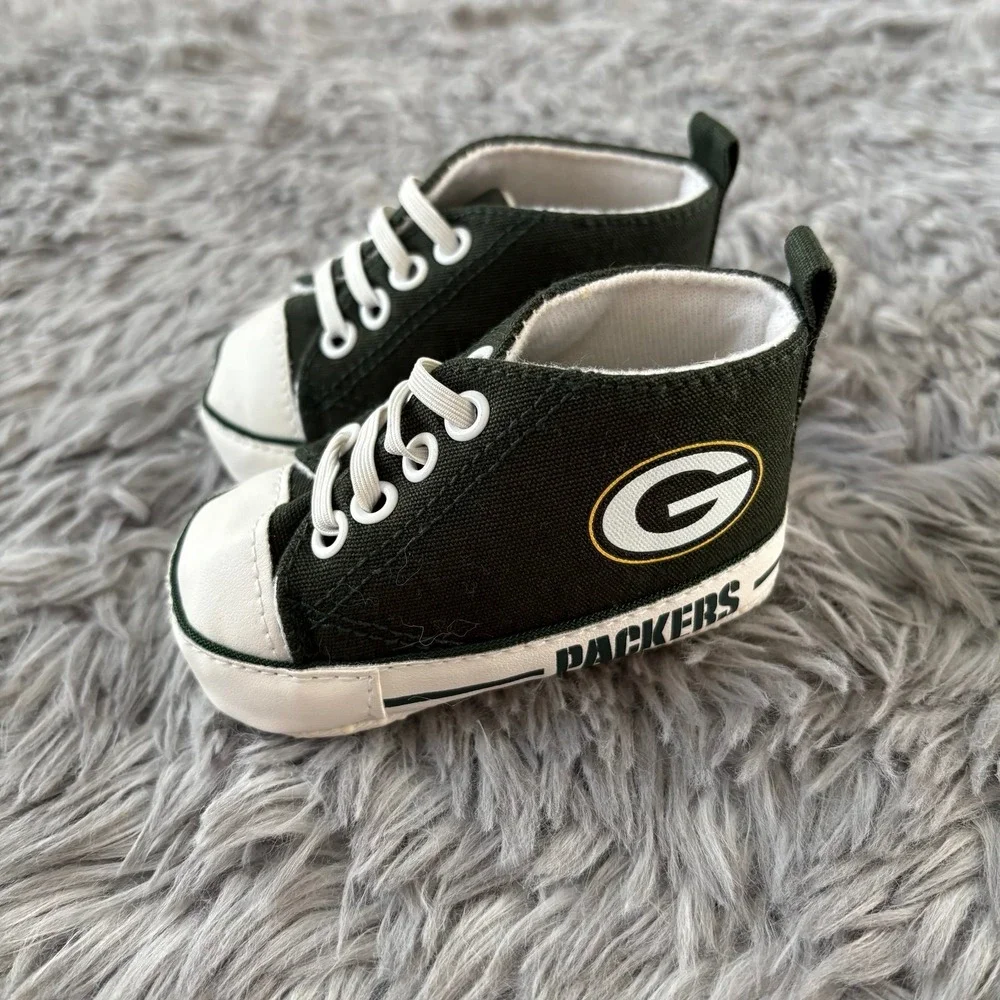 Green Bay Packers Crib Shoes Baby Infant 0-6 Months